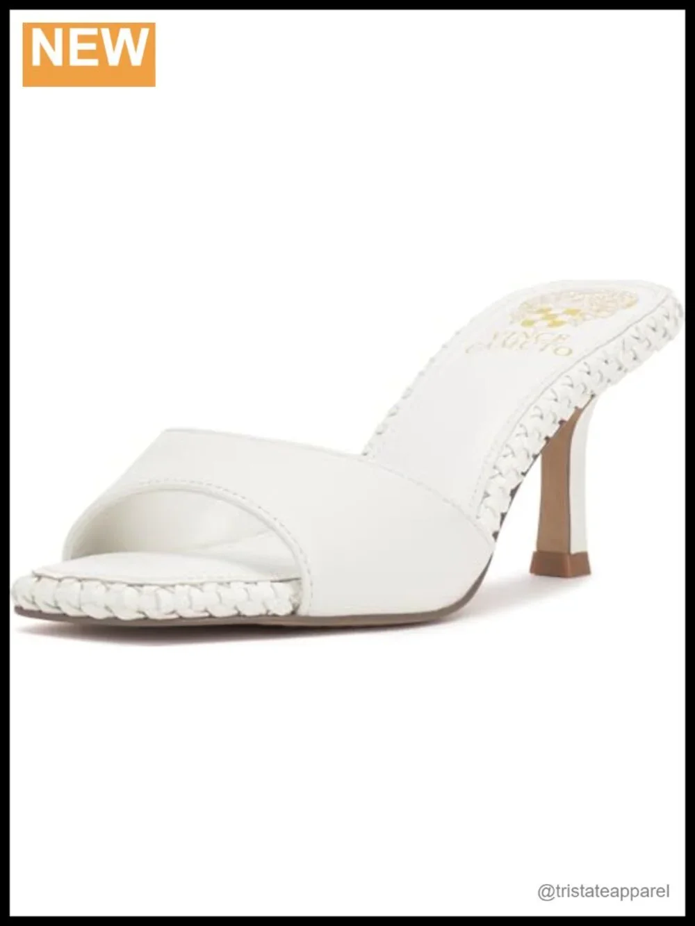 Stiletto Heel Stitched Mule Sandal Open Toe Ankle Strap Formal